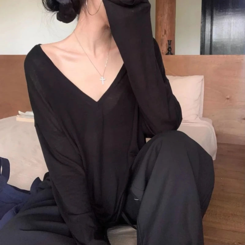 Tops Woman Korean Fashion With Sleeves Plain Long Sleeve T Shirt for Women Clothing Female Sale Cheap Clothes Y2k Korea Style