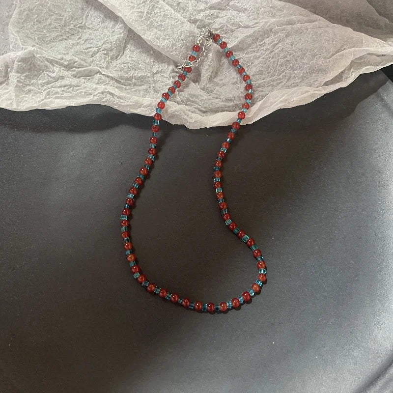 Flower Aesthetic Necklace For Women Adjustable Chain Girls Party Birthday Gift Amber Jewelry Gift Accessories Wholesale