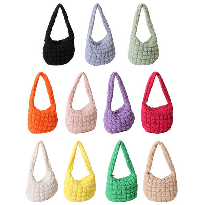 Women Crossbody Bags Quilted Pleated Ladies Shopper Bag Fashion Cloud Large Capacity Temperament Messenger Bag