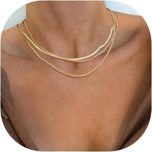 Necklace for Women Gold Necklace Silver Plated Necklace Gold Plated SnakeGold Chain Choker Necklaces Gold Jewelry Gift for Women