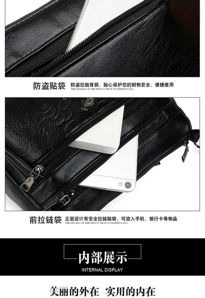 Women Mother Bag Middle-aged Elderly Shoulder Messenger Crossbody Bag Purses Handbags Bolsa 3 Zippers Luxury Design