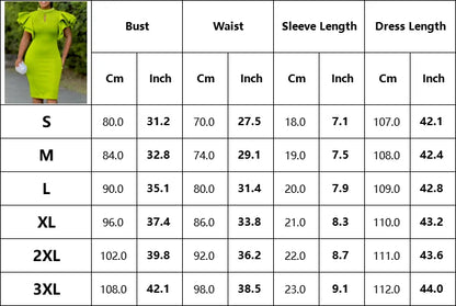 Elegant Dresses for Women O Neck Ruffles Sleeve Beaded Sheath Package Hips Mid Calf Luxury Birthday Party Dinner Vestidos Mujer