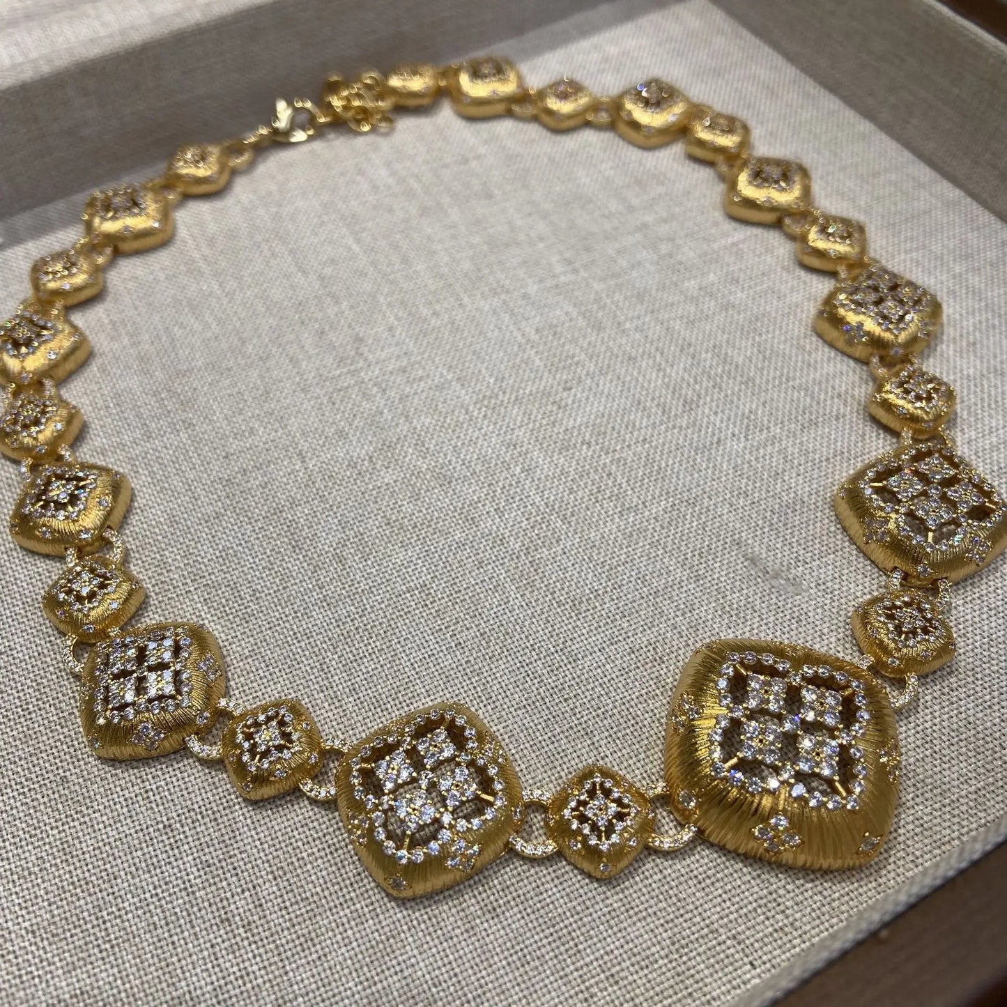 Women Hand-brushed two-color Gold Ring Earrings Necklace Bracelet