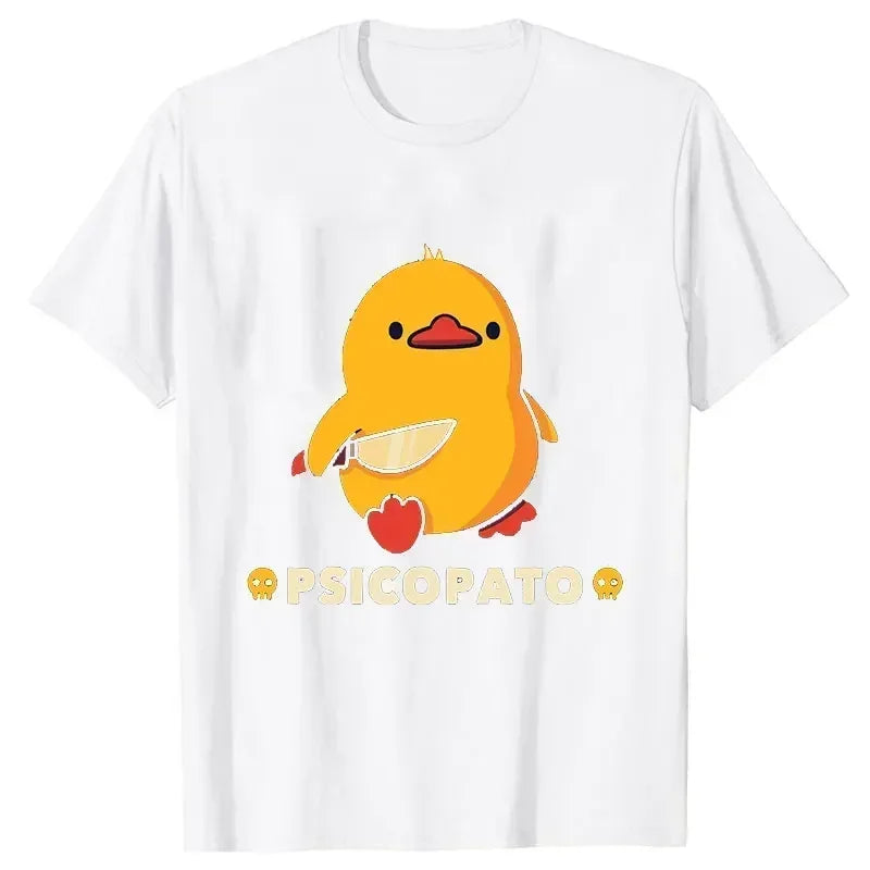 Top Women Summer Top Girl Clothing Duck with Knife Funny Clothes Aesthetic Tops Y2k Tees Fashion Tshirts Graphic T Shirts