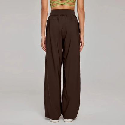 Yoga Sports Pants Women Loose Wide Leg Pants Casual High Waist Fitness Pants