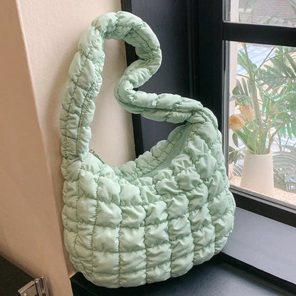 Women Crossbody Bags Quilted Pleated Ladies Shopper Bag Fashion Cloud Large Capacity Temperament Messenger Bag