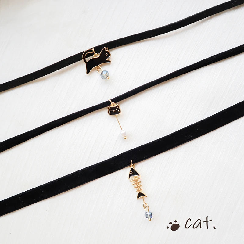 Black Choker Necklace For Women Elegant Lace Velvet Stretch Chain Gothic Flower Short Clavicle Neck Cord Aesthetic Jewelry Gift