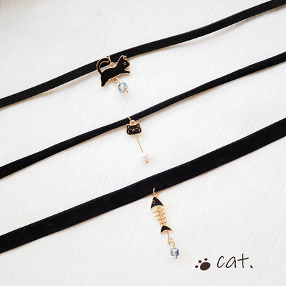 Black Choker Necklace For Women Elegant Lace Velvet Stretch Chain Gothic Flower Short Clavicle Neck Cord Aesthetic Jewelry Gift