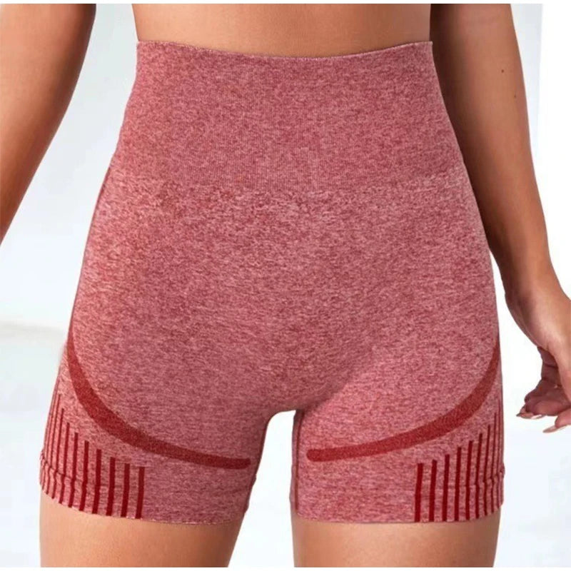 Women Yoga Shorts High Waisted and Hip Lifting Yoga Pants Outdoor Running Fitness Shorts Breathable Quick-dry Sportswear Pants