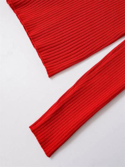 Women's Tops New Fall 2025 Solid Color Long Sleeve Lapel Slim Knit Top Sexy V-Neck Design Casual Fashion Personality Versatile