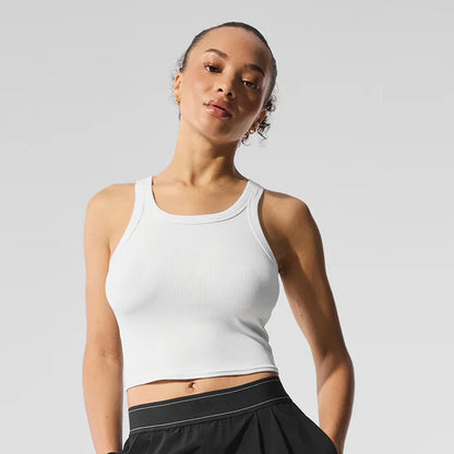 Yoga women's tops underwear fitness jogging comfortable soft-ribbed vests outdoor sports tennis women halter tops goddess