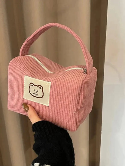 Cosmetic Bags for Women Plush Cute Handbag Summer Fashion Soft Comfortable Large Capacity Trendy Handbag for Women With Handle