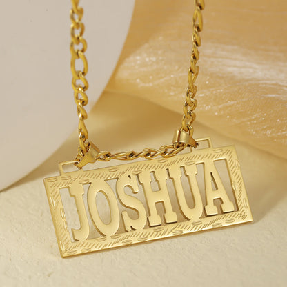 Custom Name Necklace For Women 18K Gold Plated  Stainless Steel Jewelry Personalized Custom Pendant Jewelry Gifts For Her