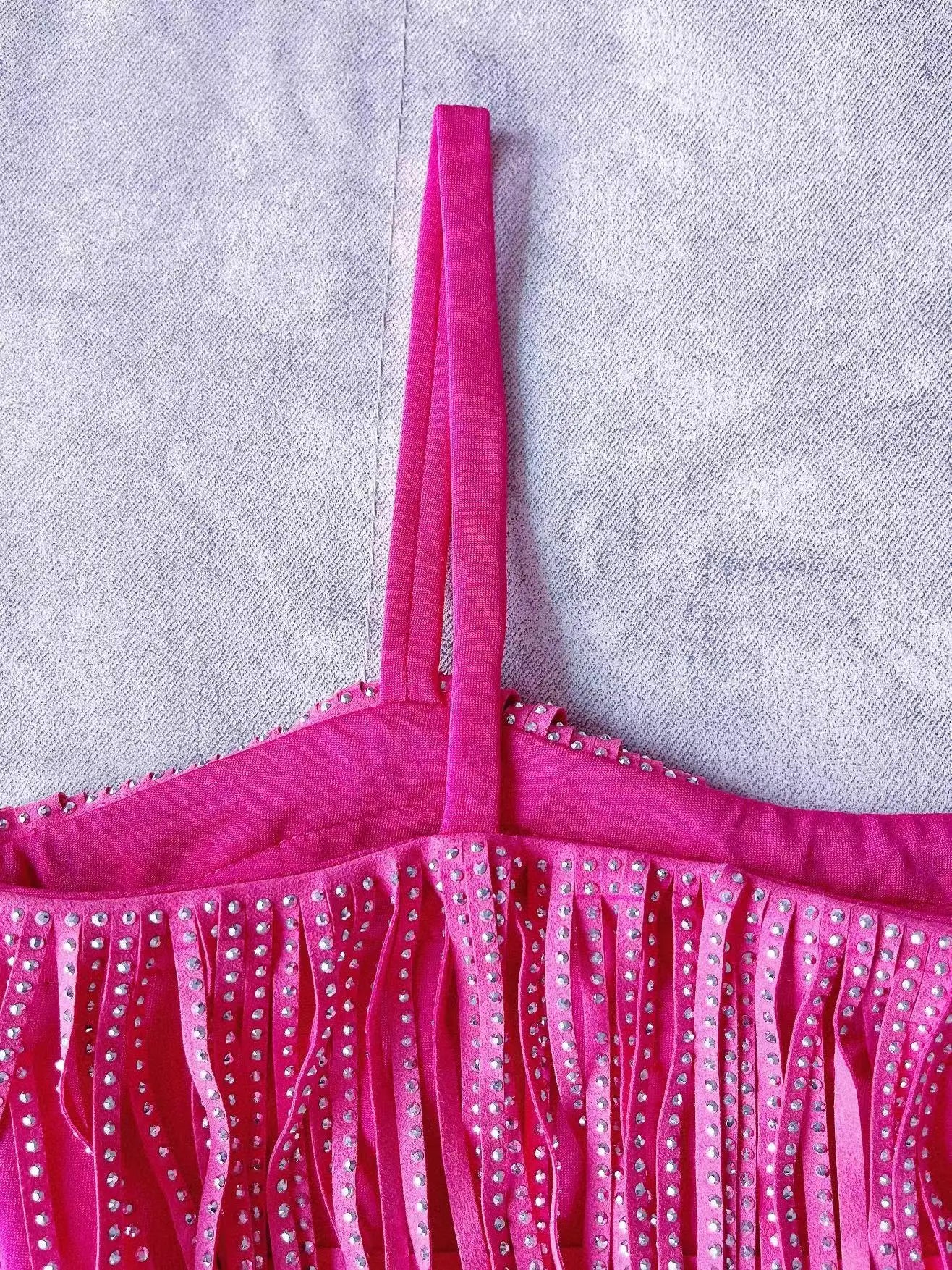 Women Skirt Fashion 2025 New Autumn High Waist Belt Multi Layer Short  Heavy Drilling Rhinestones Fringed Skirt with Cake A Line