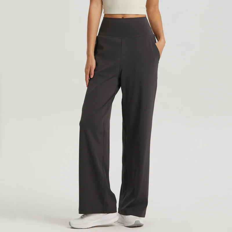 Yoga Pants Women Wide Leg Pants High Waist Stretch Dress Casual Sweatpants Tummy Control Bootcut Workout Lounge Pants Vitalinovo