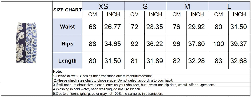 Women Skirt 2025 summer new ethnic style fashionable simple printed slit mid length pleated straight tube skirt