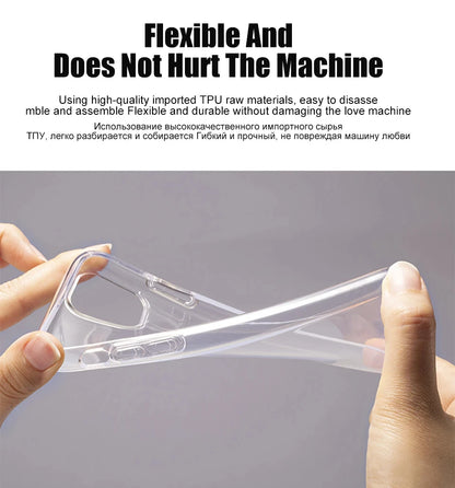 Original Transparent Phone Case For iPhone 15 14 12 11 13 Pro Max Mini Shockproof Cover X XR 8 7 6 Plus SE Clear Soft TPU Cases