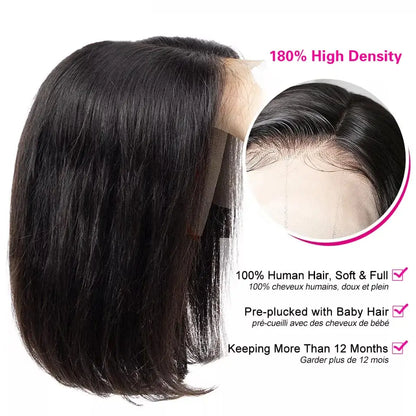 Glueless Wear Go Straight Human Hair Wigs Short Ready To Wear Bob Wigs Without Glue Closure Front Wigs For Women on Sale