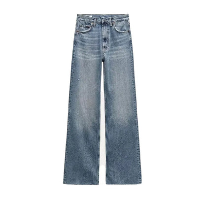 Willshela Women Jeans Denim Pant High Waist Female Chic Lady Casual Basic Mujer Straight Trousers