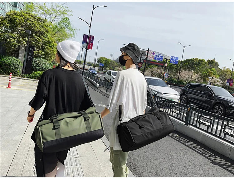 Fashion Travel Bags For Women Large Capacity Men's Sports bag Waterproof Weekend Sac Voyage Female Messenger Bag Dry And Wet