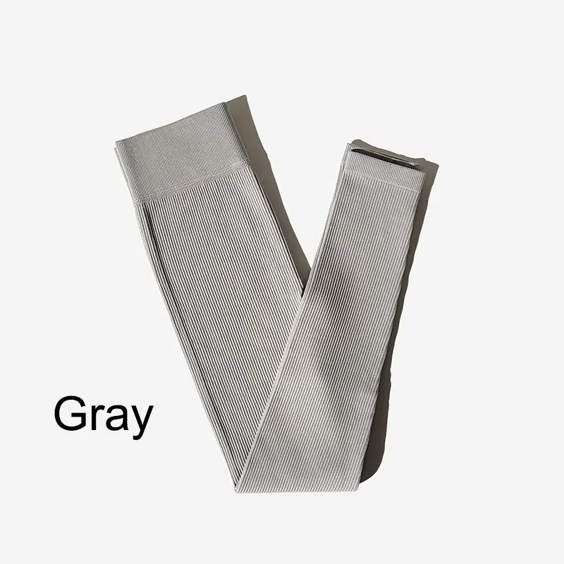 New Ribbed Seamless Yoga Pants High Waist Gym Leggings Sport Women Fitness Female Legging Tummy Control Running Tights