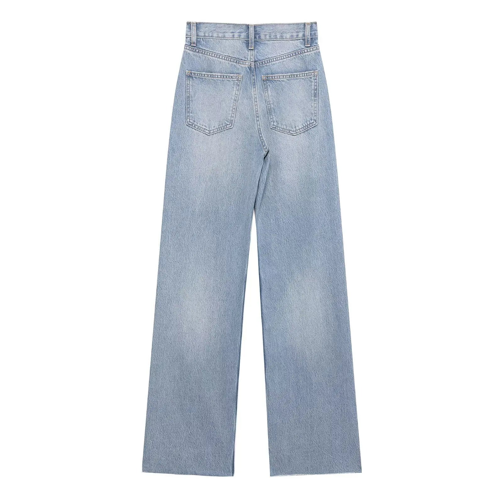 Willshela Women Jeans Denim Pant High Waist Female Chic Lady Casual Basic Mujer Straight Trousers