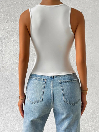 Sexy Crop Tops for Women Sleeveless Deep V Neck Workout Tops Plunge Blouse Cropped Tank Top