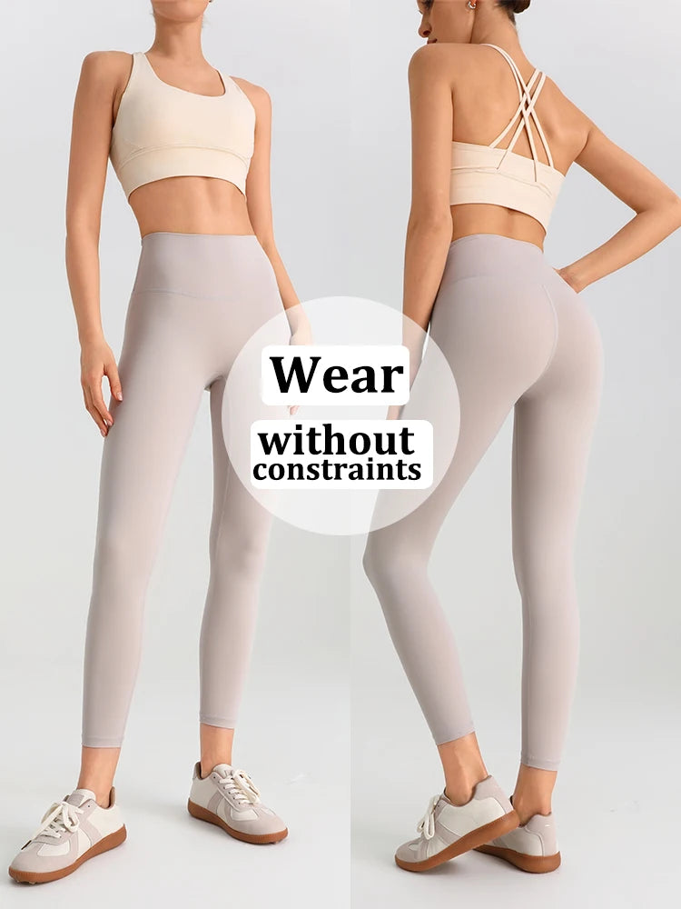 Women's Yoga Pants Gym Leggings Lady's Girl Fitness Soft touch Tights High Waist Elastic Breathable No T Line Sports Pants