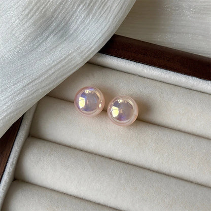 Fashion Pink Pearl Stud Earrings For Beauty Women Simple Elegance Light Luxury Ear Accessories Fashion Party Jewelry Gifts