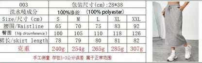 Satin Skirts for Women Korean Style Champagne Office High Waist A-line Skort Fashion Elegant Solid Long Pencil Skirt Silk Like