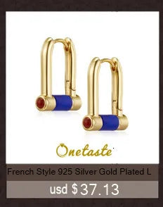 925 Silver Two Tone Plated High Polished Small Stud Earrings For Women Minimalist Trendy Statement Earring Personalized Gift