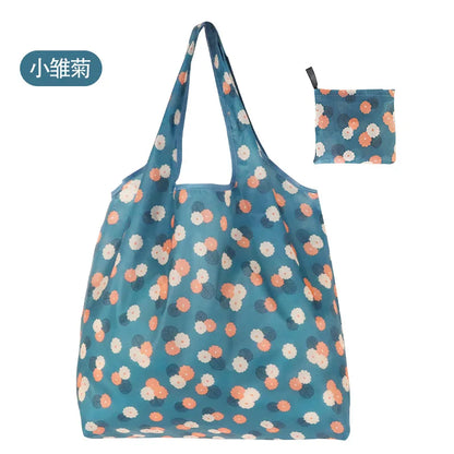 Reusable Shopping Bags Foldable Large Size Women Shopping Bags Totes Heavy Duty Washable Cloth Grocery Bags Eco-Friendly Bags