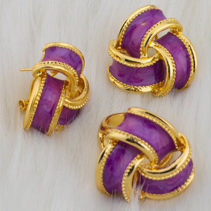 Unique Earrings Ring Simple Fashion Personality Creative Jewelry for Women Wedding Birthday Anniversary Party Daily Wearing