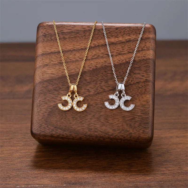 2025 New Necklace For Women, Non Fading C Letter Pendant, Light Luxury, Niche High-end, Sensational And Explosive Product