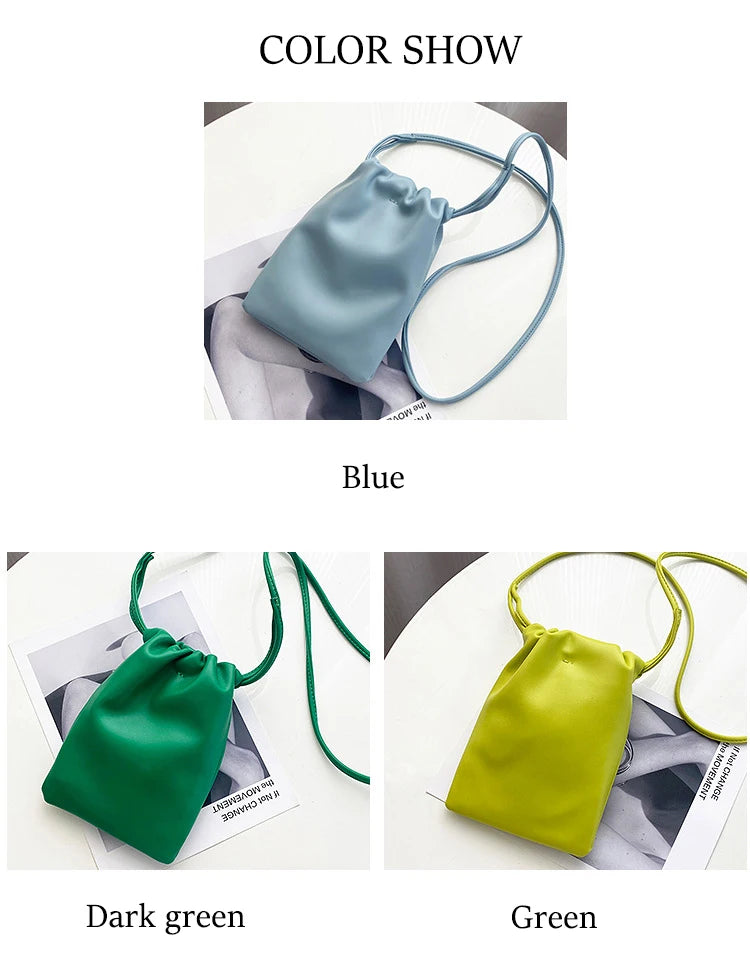Women Handbags Female Pu Leather Shoulder Bags Large Capacity Crossbody Bags Solid Flap for Women Portable Phone Purse