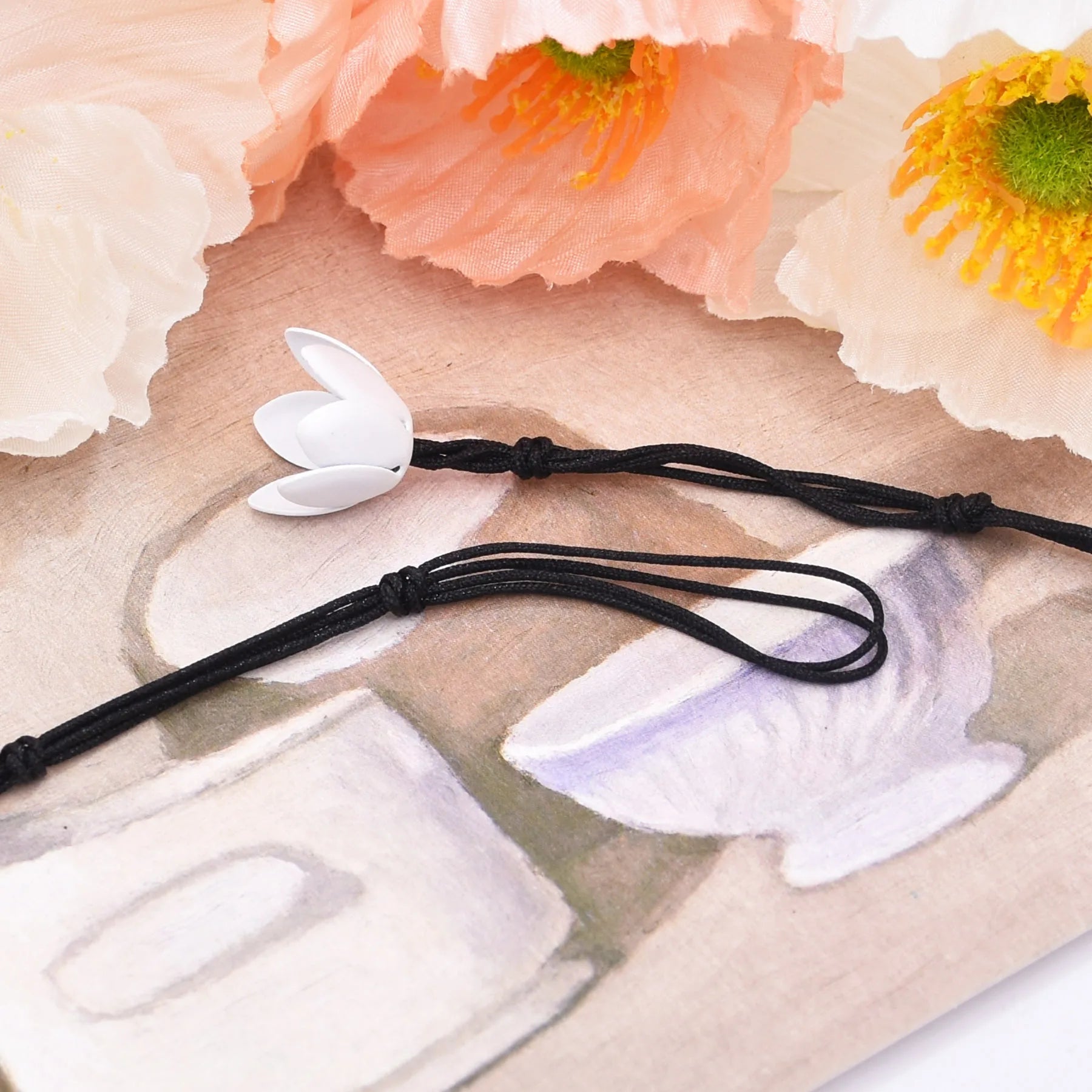 Bohemian Flower Necklace Hand Woven Multi-layer Floral Necklace Exaggerated Collarbone Chain Bridal Dress Accessories for Women