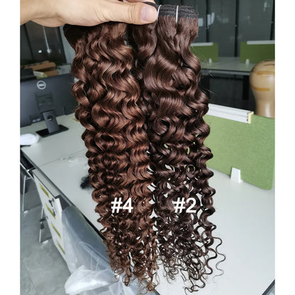 Human Hair Bundles Water Wave#2 #4 Bundles Indian Hair Weave Cruly Bundles Human Hair Extension 10 To 26 Inch