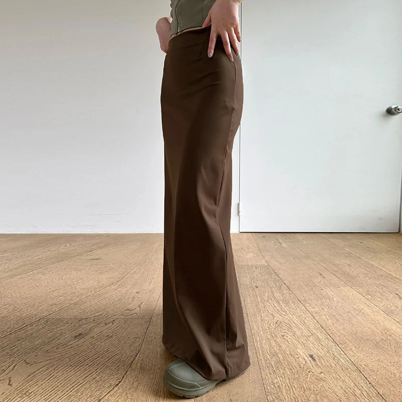 Skirts Women Long Skirt A Line Slim Bodycon Streetwear Club High Waist Sexy Elegant Splice Y2k Sheath Party Night Summer 2025