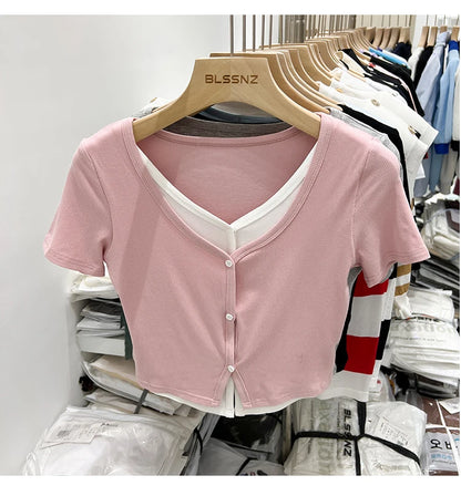 Summer Women T Shirt T-Shirt Woman Clothes Tops Tshirt Female Crop Top Tees Y2k Para Mujer Ropa De Mujer Roupas Feminina Traf