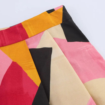 Skirts Summer Women's 2025 New Chic Print High Waist Women's Skirts Fashion Joker Street Youth Holiday Travel Skirts