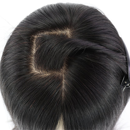 6x6“ Silk Top Full Lace Wig with PU front Real Virgin European Human Hair Wig for Women Silk Base with Elastic Net Wear to go