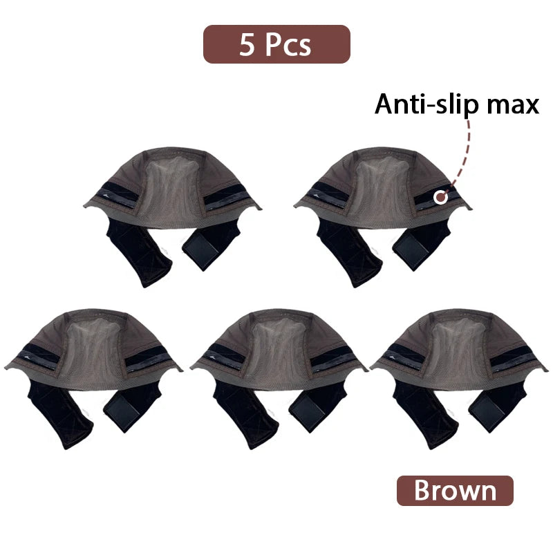 Wig Cap with Grip Band for Keeping Wigs in Place, More Full Cap-wide Transparent Lace for Lace Front Wigs