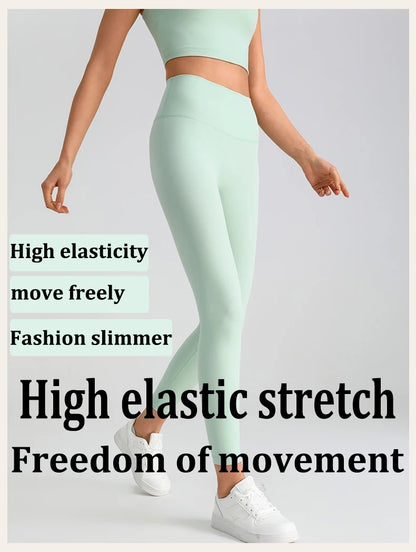 Women's Yoga Pants Gym Leggings Lady's Girl Fitness Soft touch Tights High Waist Elastic Breathable No T Line Sports Pants