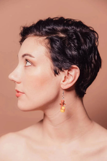 Baby Riding Duck Earrings baby earrings Weird but funky earrings accessory cute earrings women 2022 trending