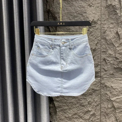 Summer Sexy Mini Demin Jeans Skirts Women 2024 Korean Fashion High Waist A Line Black Skirt Harajuku Slim Shorts Mujer Faldas