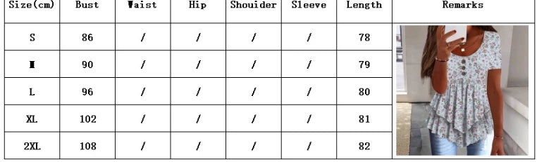 Women Summer Tops Tees Sexy Vintage Blouse Cotton Ruffles Short Sleeve Shirt Ruffles T Shirts Loose Casual Tees