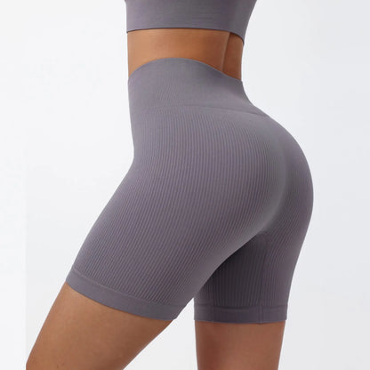 Women's Summer Loose Solid Color Yoga Pants Comfy Workout Pants Slim Female High Elastic Waist Skinny Yoga Running Sporty Shorts