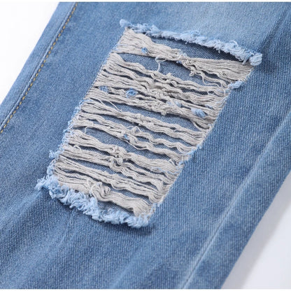 Women‘s Fashion Straight Jeans Casual High Waisted Washed Skinny Trousers Ripped Slim Pants For Lady Commuter 2025 Fashion Trend