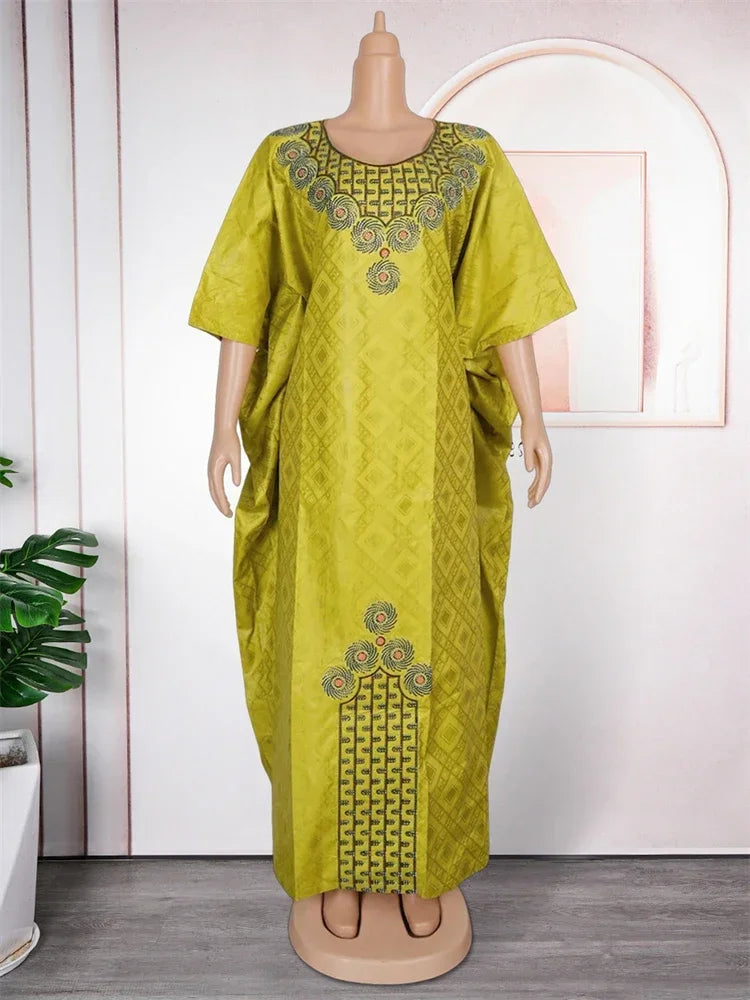Wedding Party Traditional Dresses For Women African Dashiki Bazin Long Robe Dubai Hijab Abayas Elegant Evening Gowns Clothing