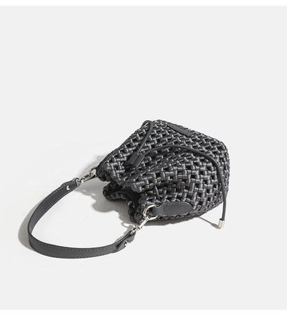 Tote bag woman Bucket bag handbags for women Nylon underarm purse European-style hand-woven bag for women